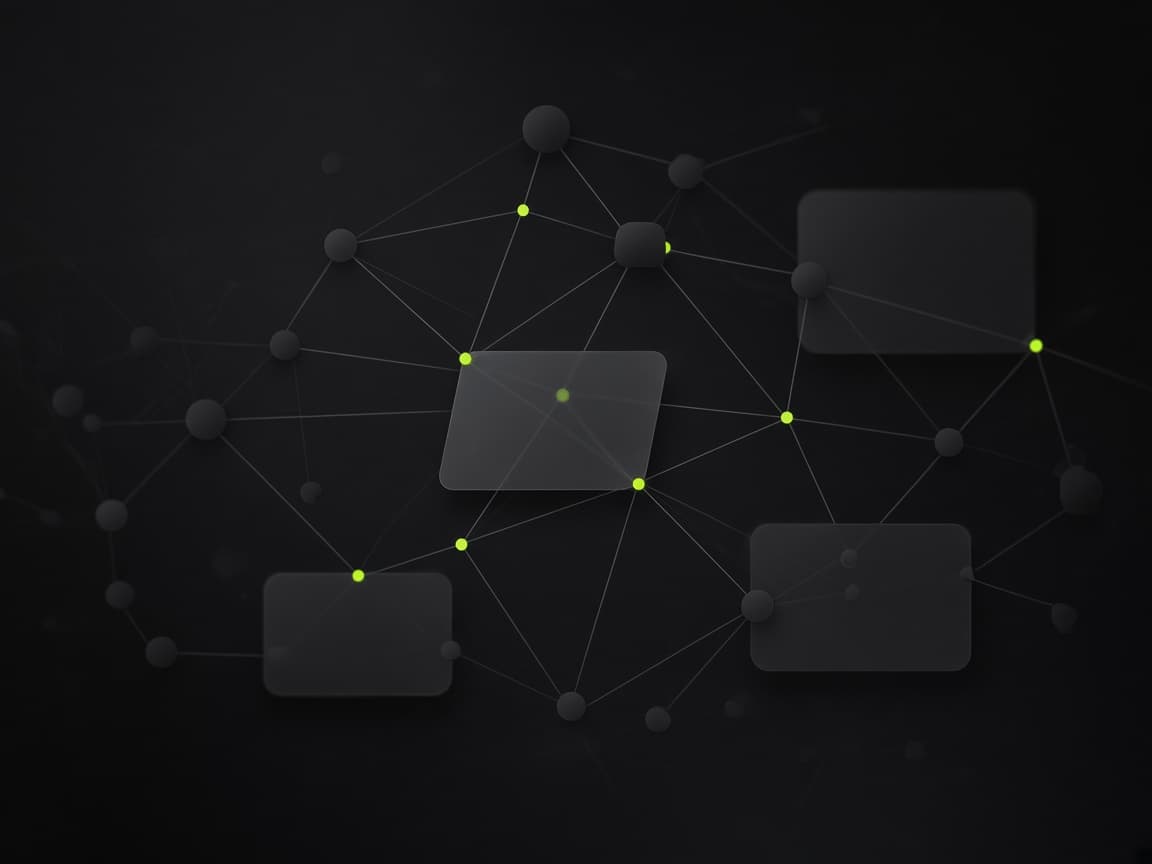 Abstract matching network graphic